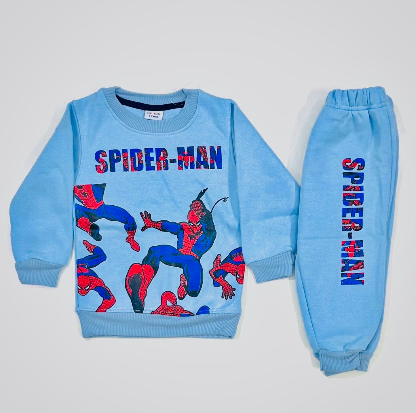 Spider-Man Printed Sweatshirt Tracksuit For Kids