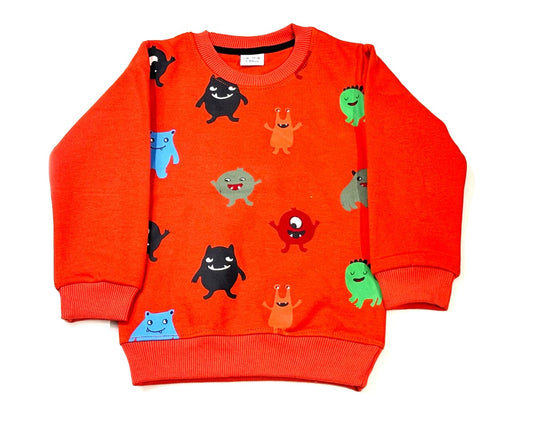 Cool Emoji Printed Sweatshirt For Kids