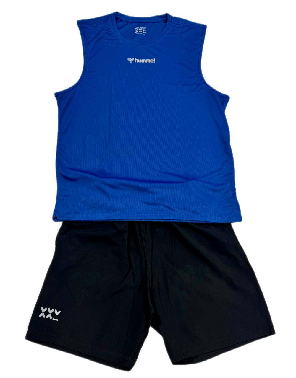 Hummel Sleeveless Shirt And Short Pair For Men